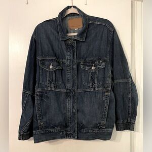 American Eagle EUC Dark Wash Denim Jacket Mens Sz L